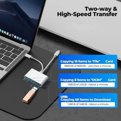 3-in-1 USB-C Memory Card Reader (Upgraded Version)