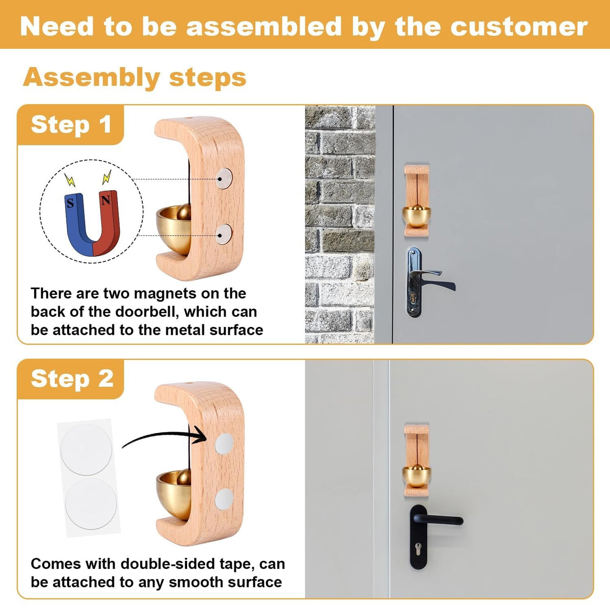 Minimalist Magnetic Wooden Door Chime